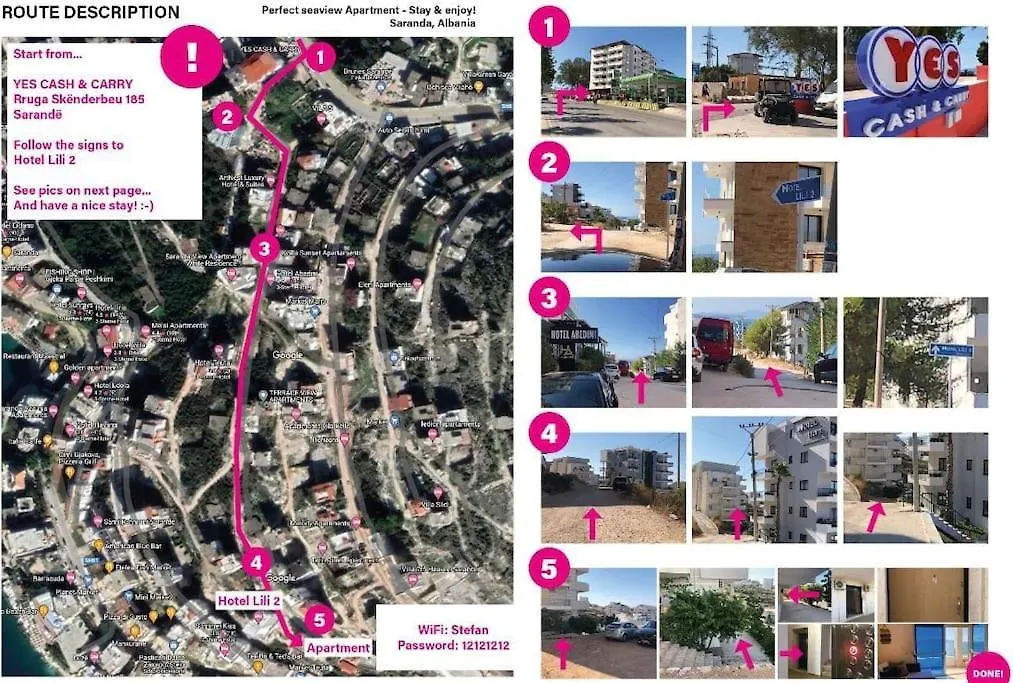 Seaview Apartment! Public Parking Near The App! Sarande Apartment